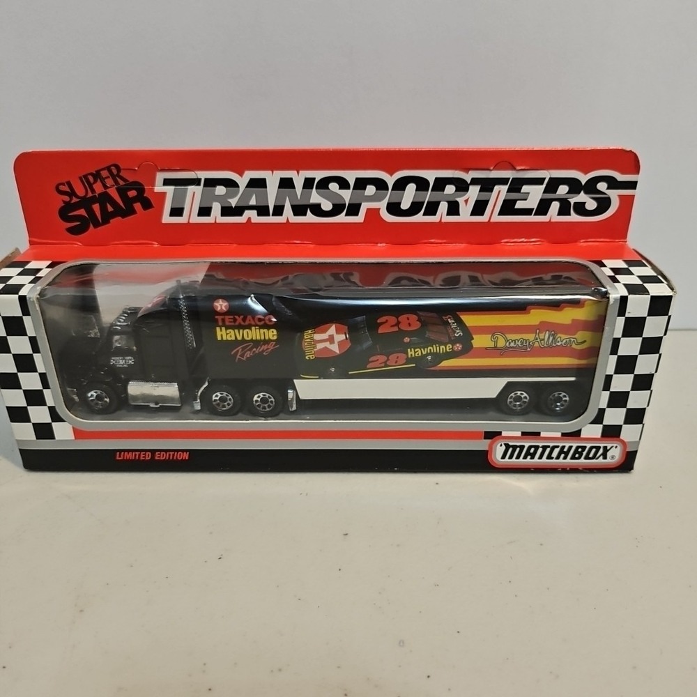 DAVEY ALLISON #28 Texaco Havoline 1992 Matchbox Super Star Transporter CY109